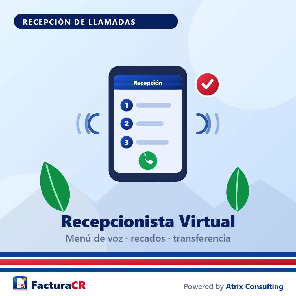[RV-RECEPCIONISTA] Recepcionista virtual — Servicio mensual